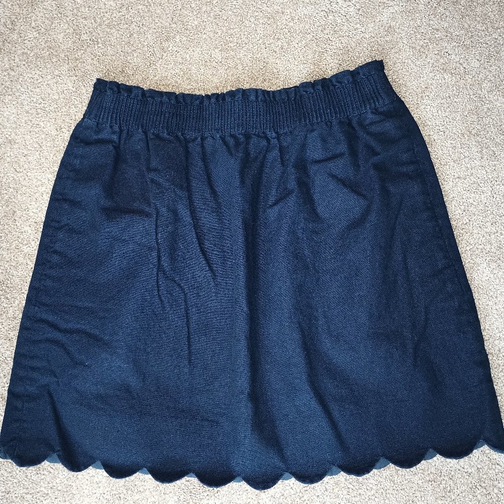 Like new scallop hem J Crew mini skirt